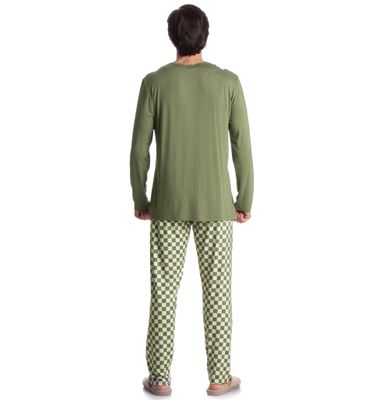 Pijama Longo Masculino Country Moka - Imagem 2 - Mobile