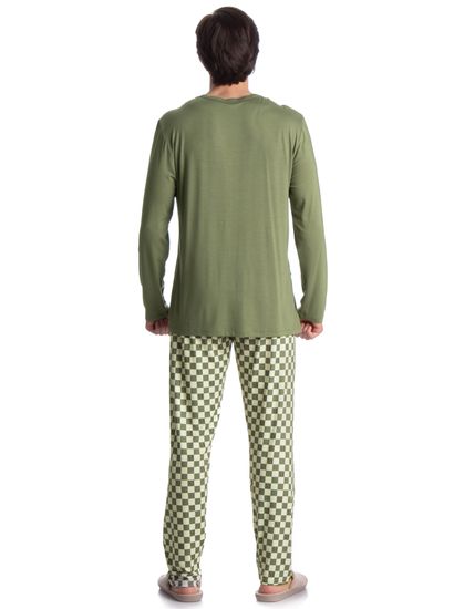Pijama Longo Masculino Country Moka - Imagem 2 - Desktop
