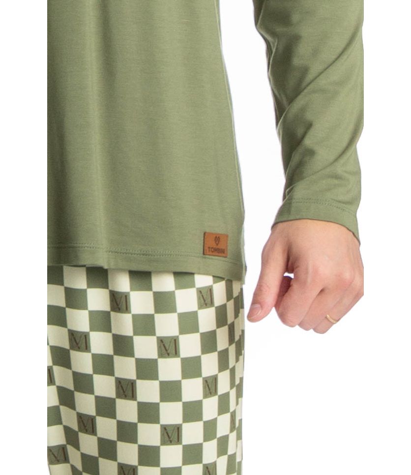 Pijama Longo Masculino Country Moka - Imagem 5 - Desktop