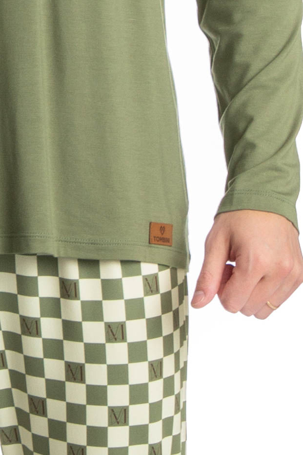 Pijama Longo Masculino Country Moka - Imagem 5 - Mobile