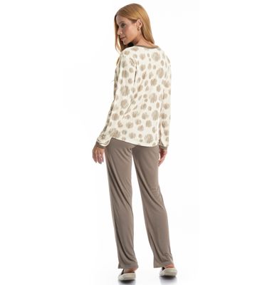 Pijama Feminino Longo Ágata - Imagem 2 - Mobile