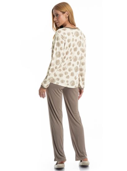 Pijama Feminino Longo Ágata - Imagem 2 - Desktop