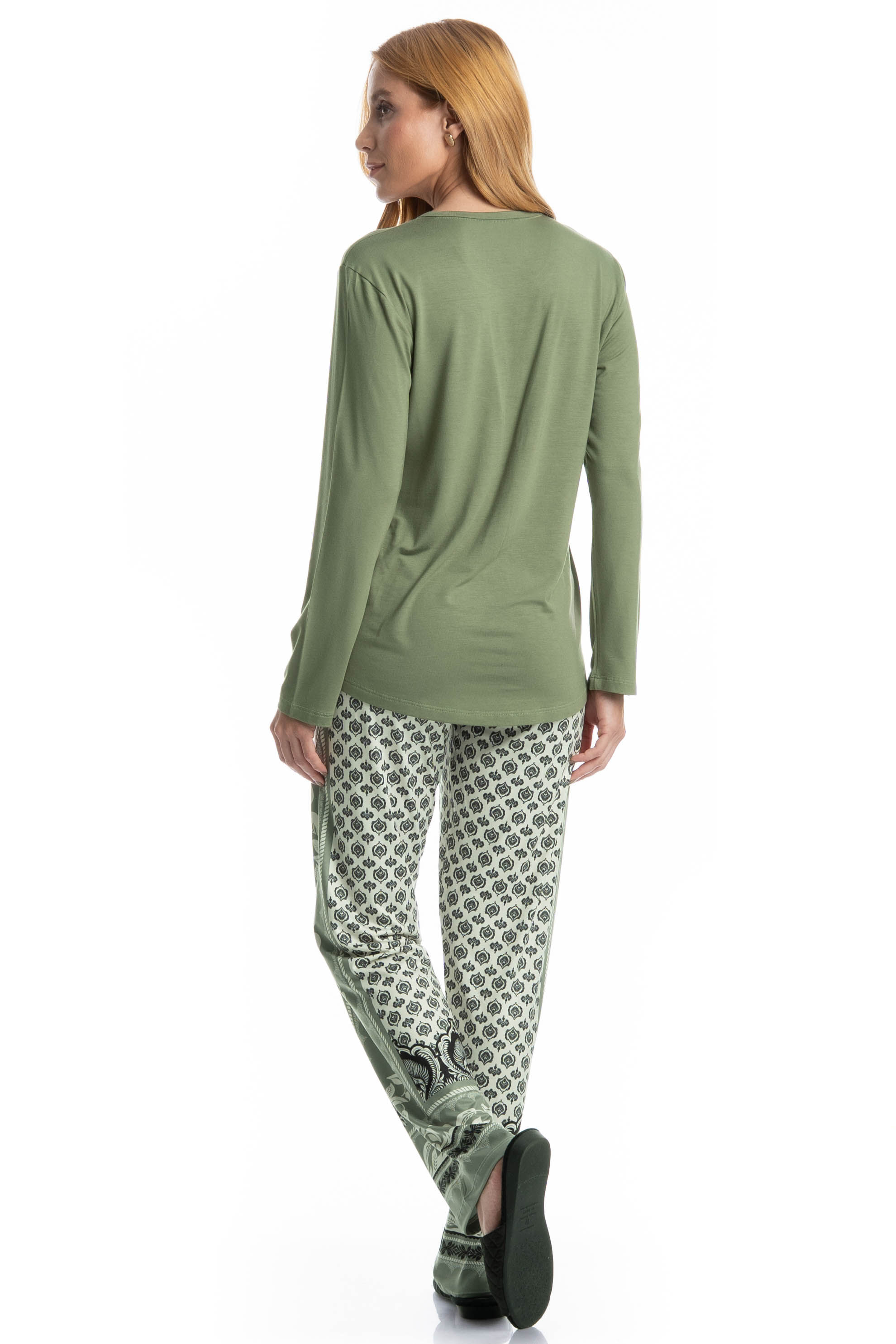 Pijama Feminino Longo Constanza Verde - Imagem 2