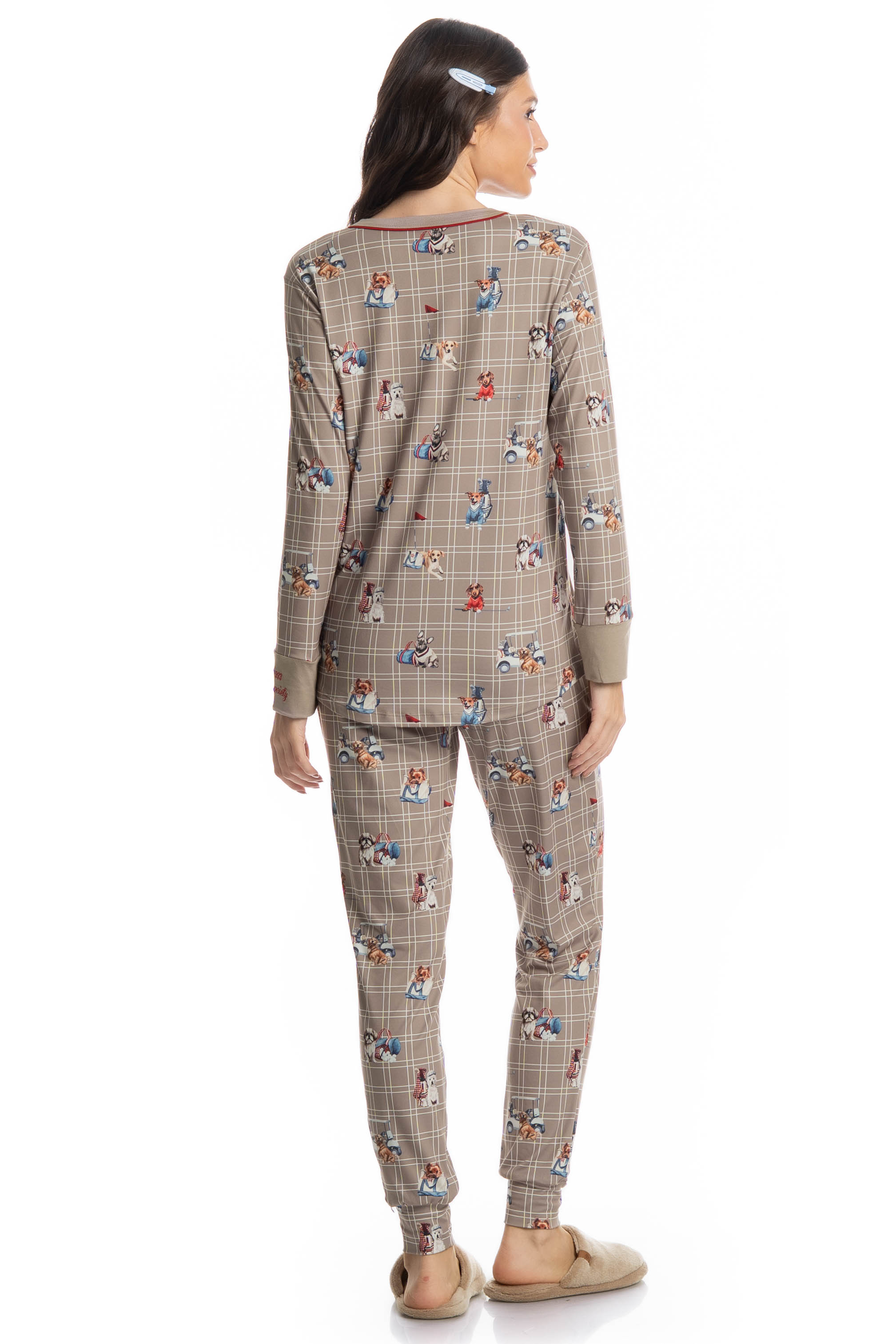 Pijama Longo Dogs Golf - Imagem 2 - Mobile