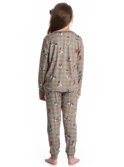 Pijama Longo Infantil Unissex Dogs Golf - Imagem 4 - Desktop
