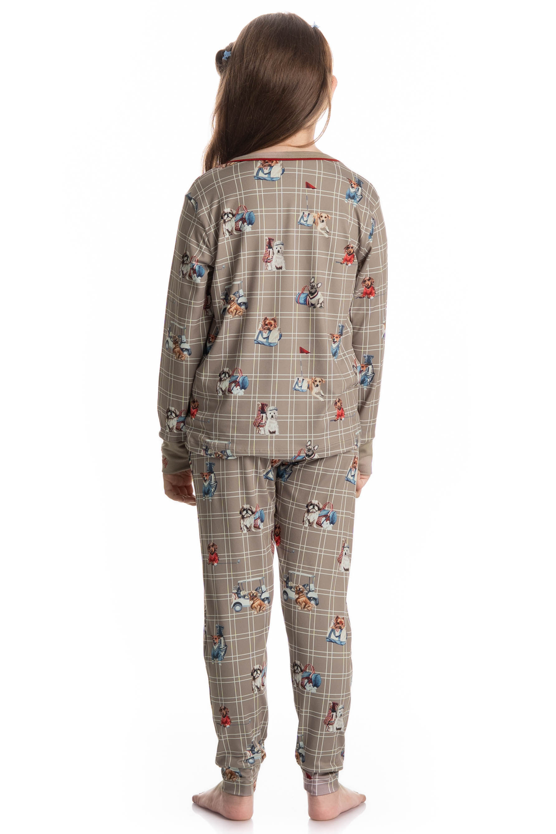 Pijama Longo Infantil Unissex Dogs Golf - Imagem 4 - Mobile