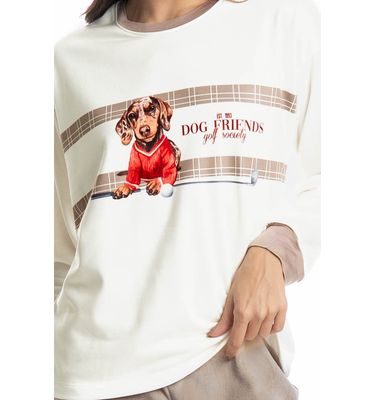 Pijama Feminino Longo Velvet Dogs Golf - Imagem 5 - Mobile