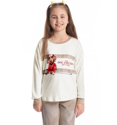 Pijama Longo Velvet Infantil Unissex Dogs Golf - Imagem 3 - Mobile