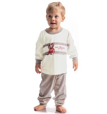 Pijama Longo Velvet Infantil Unissex Dogs Golf - Imagem 5 - Mobile