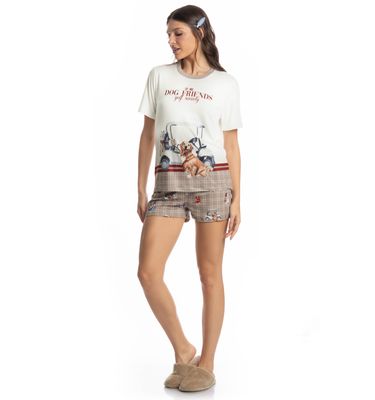 Pijama Feminino Curto Dogs Golf - Imagem 3 - Mobile