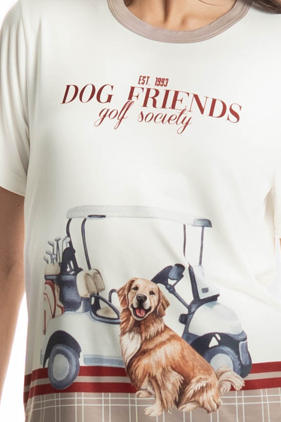 Pijama Feminino Curto Dogs Golf - Imagem 5 - Mobile