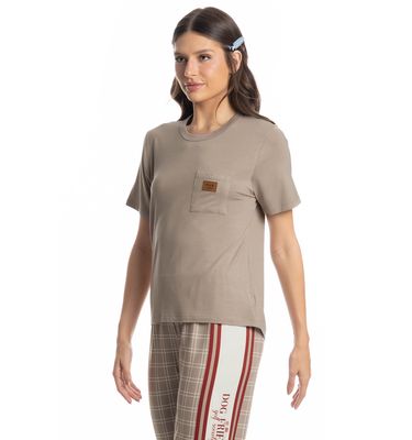 Pijama Feminino Longo Manga Curta Dogs Golf - Imagem 3 - Mobile