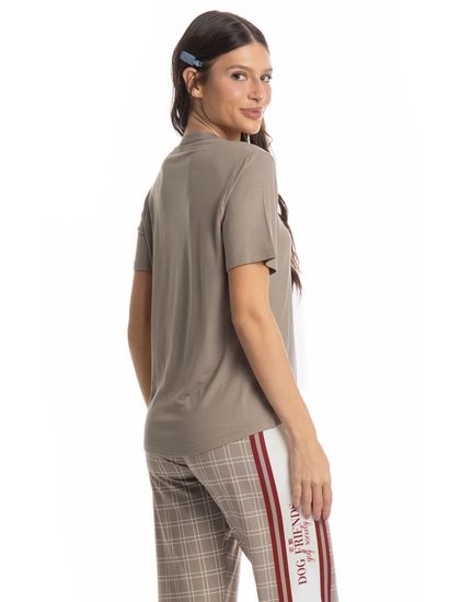 Pijama Feminino Longo Manga Curta Dogs Golf - Imagem 4 - Desktop