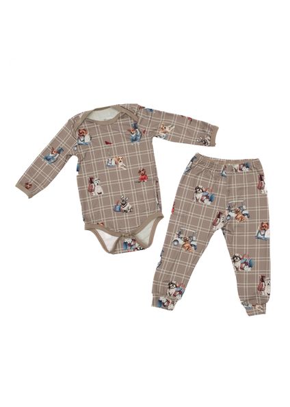 Conjunto Golf Dogs Baby Bege - Imagem 1