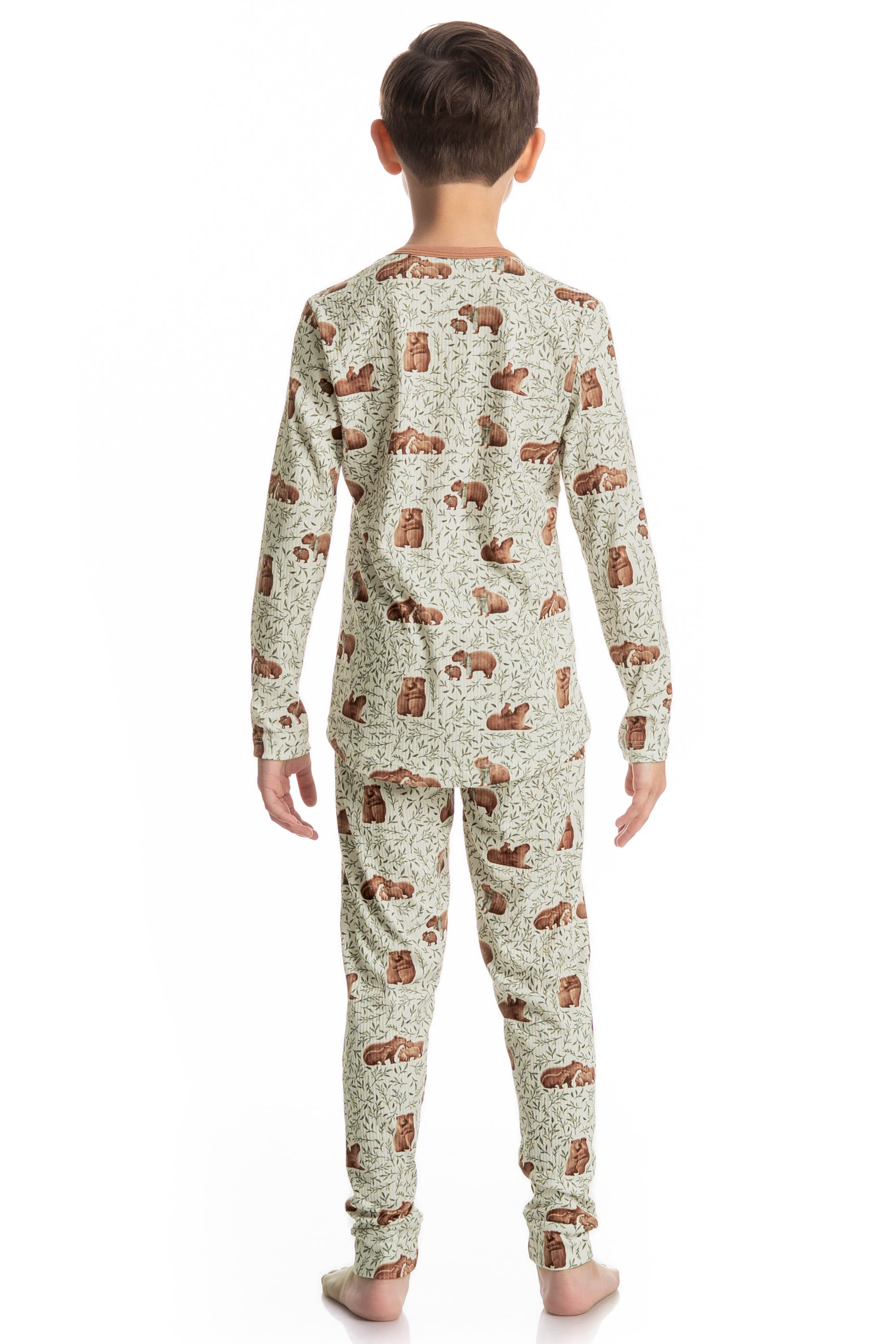 Pijama Longo Infantil Unissex Slim Capivara - Imagem 4 - Mobile