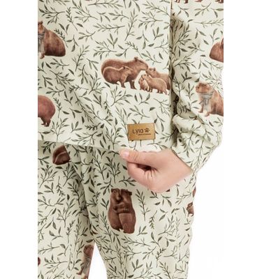 Pijama Infantil Longo Velvet Unissex Capivara - Imagem 5 - Mobile