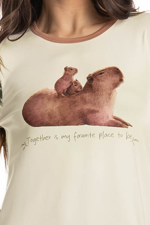 Camisão Curto Manga Longa Capivara - Imagem 5 - Mobile