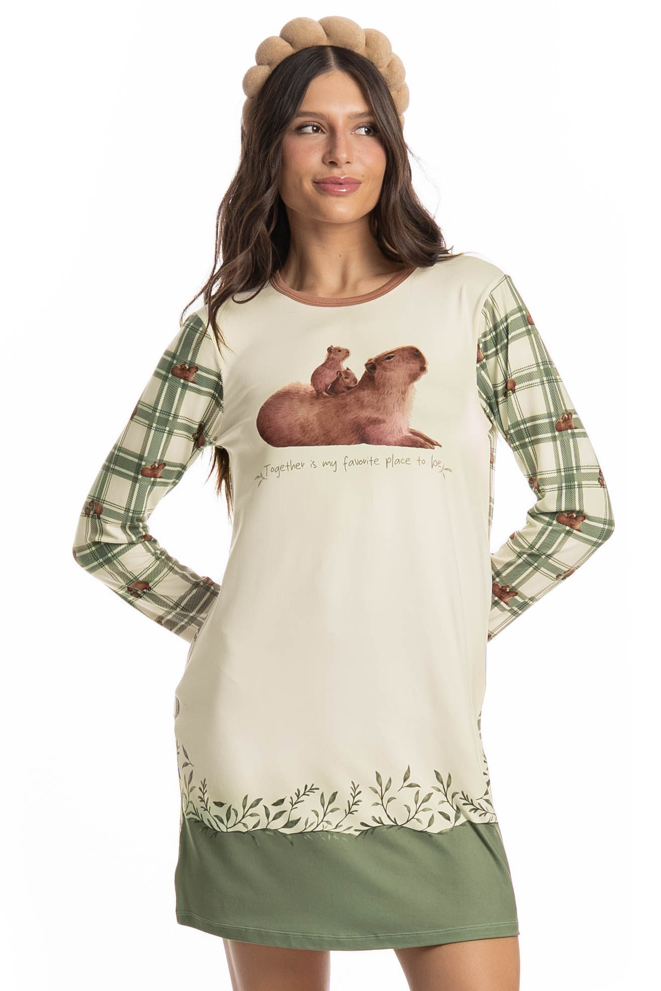 Camisão Curto Manga Longa Capivara - Imagem 1