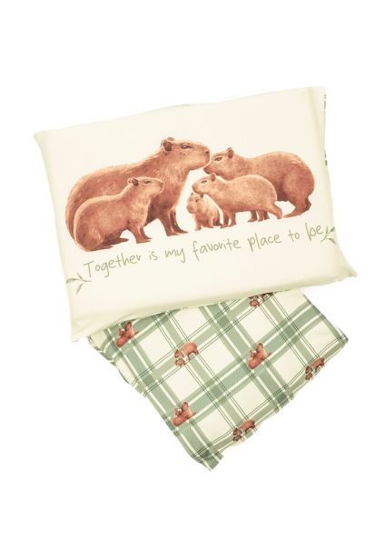 Jogo De Cama Baby Capivara Branco - Imagem 1