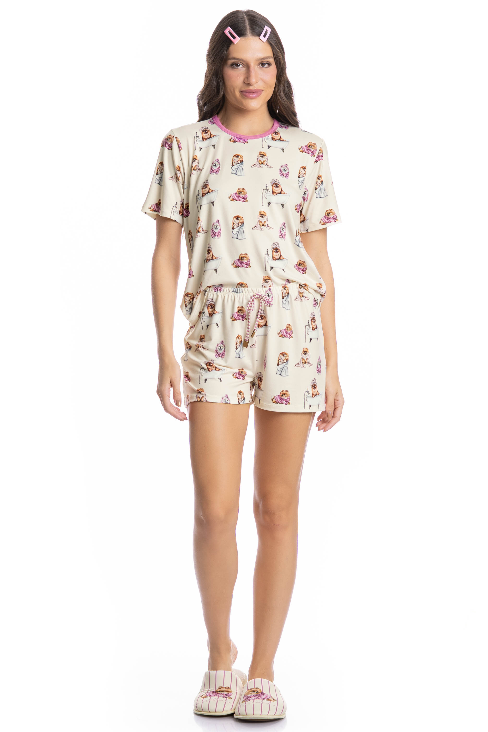 Pijama Feminino Curto Lyla Spa - Imagem 3 - Mobile