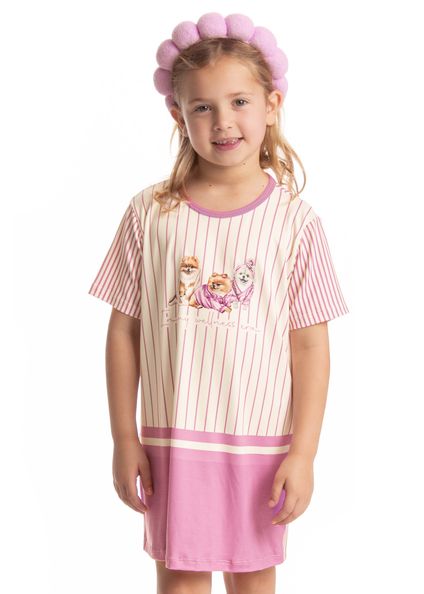 Camisão Infantil Curto Lyla Spa Branco - Imagem 1