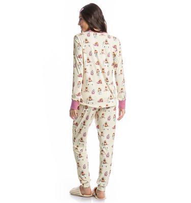 Pijama Feminino Longo Lyla Spa - Imagem 2 - Mobile