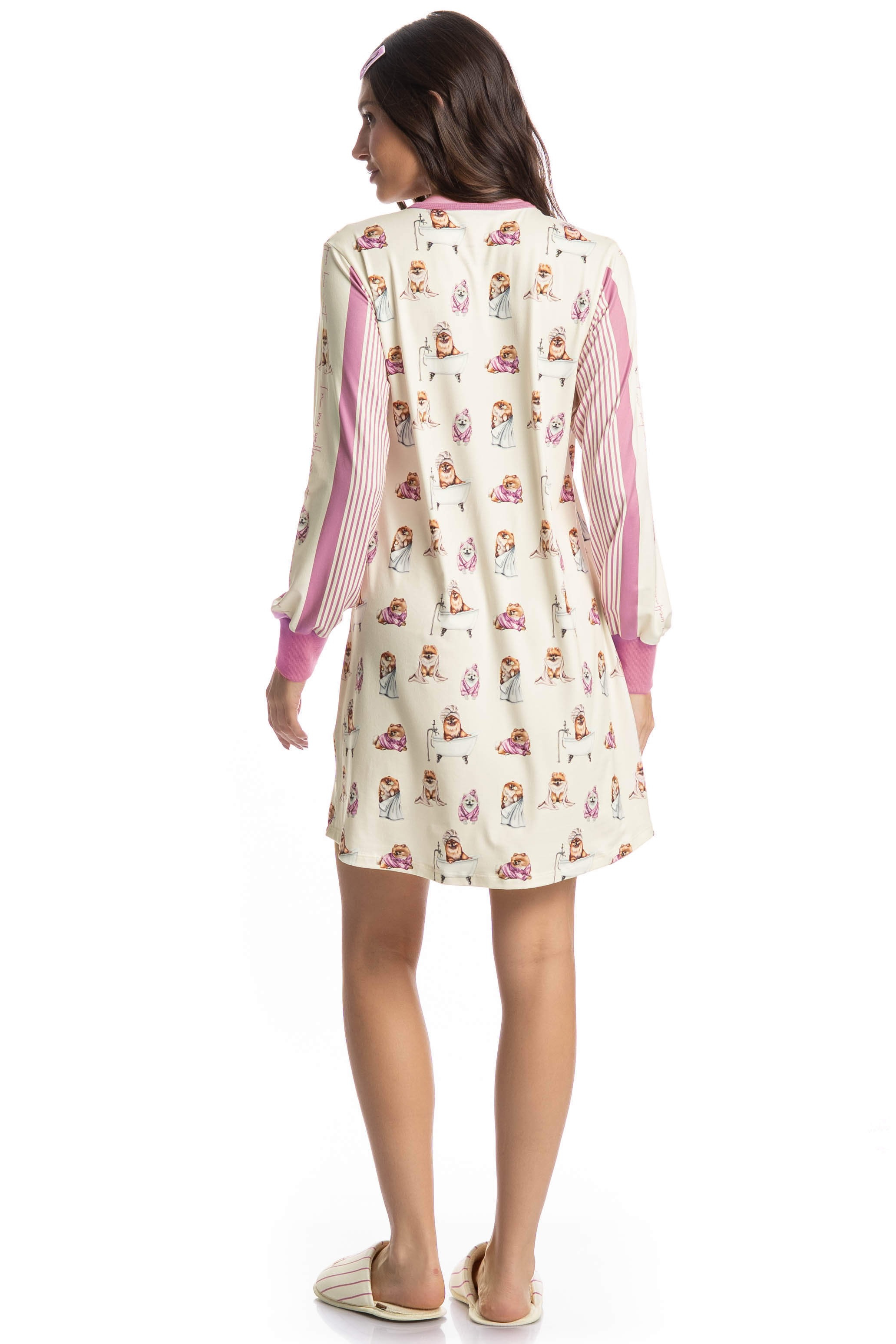 Camisão Curto Manga Longa Lyla Spa - Imagem 4 - Mobile
