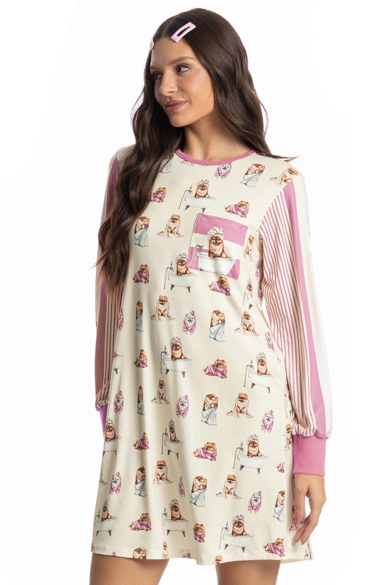 Camisão Curto Manga Longa Lyla Spa - Imagem 1