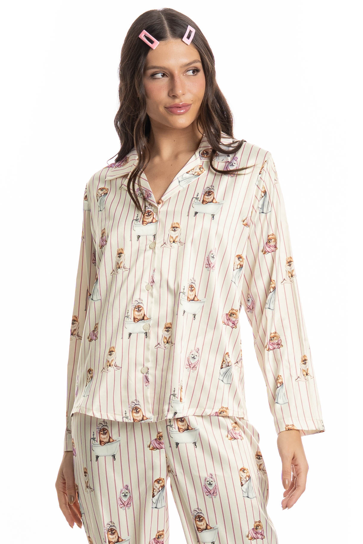 Pijama Longo Americano Lyla Spa - Imagem 3 - Mobile