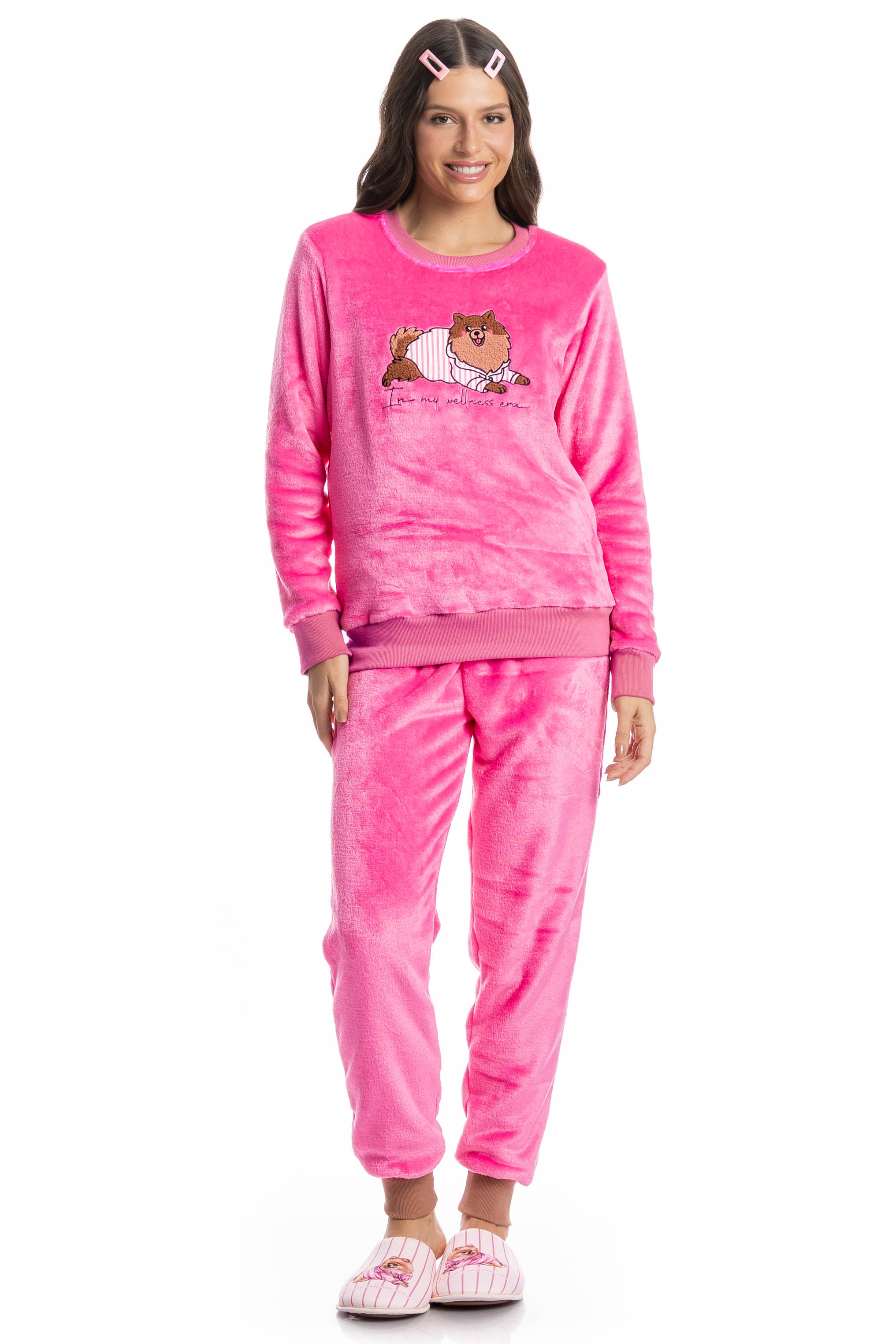 Pijama Longo Feminino Soft Lyla Spa Rosa-2 - Imagem 1