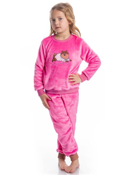 Pijama Longo Infantil Soft Lyla Spa Rosa-2 - Imagem 1