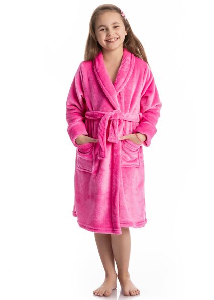 Robe Curto Infantil Manga Longa Lyla Spa Rosa-3 - Imagem 1