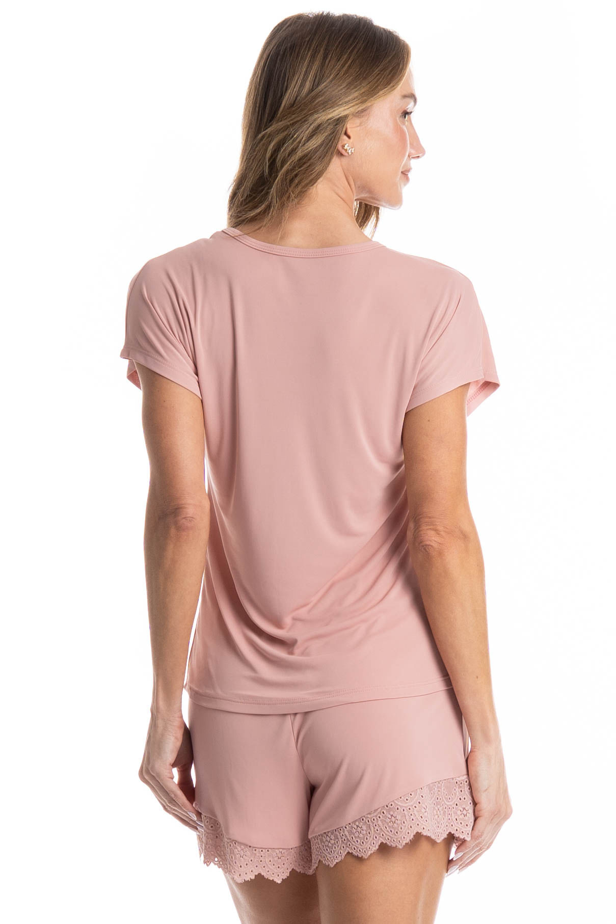 Pijama Feminino Curto Nani Rosa-3 - Imagem 2