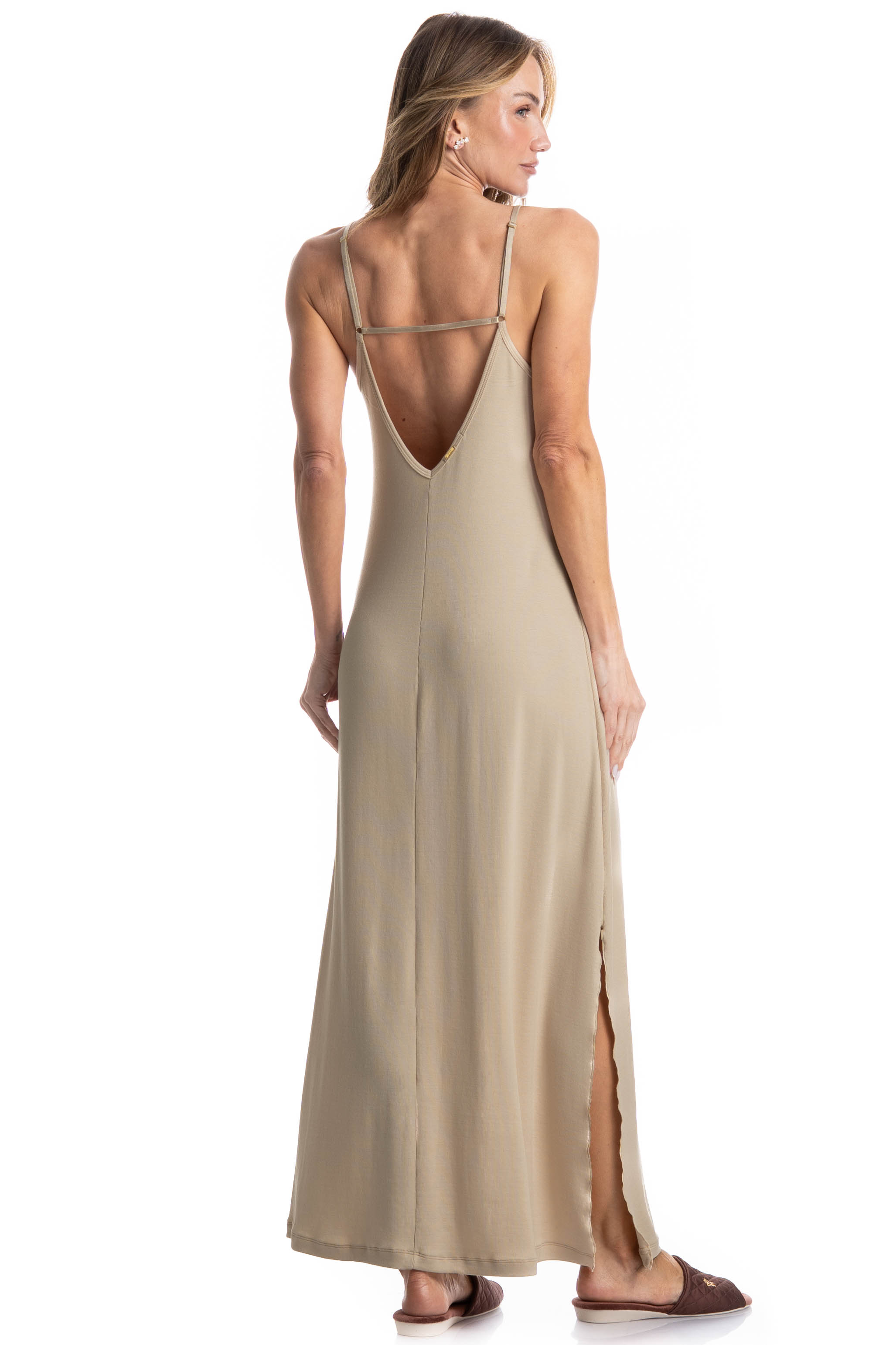 Camisola Feminina Longa Sofia Branco - Imagem 2