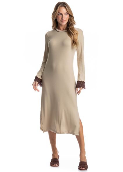 Camisão Feminino Midi Sofia Branco - Imagem 1