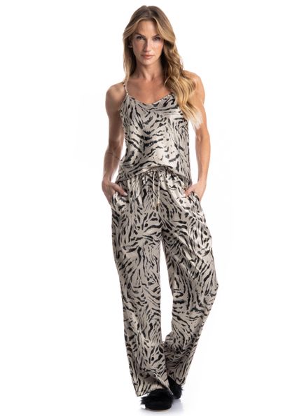 Pijama Longo Felina Preto - Imagem 1