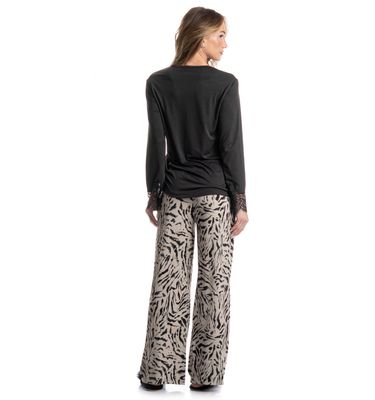 Pijama Wide Leg Felina - Imagem 2 - Mobile