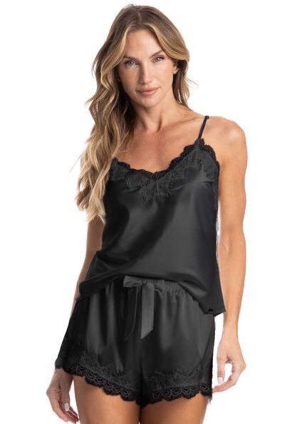 Short Doll Mini Violeta Preto - Imagem 1