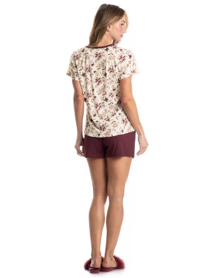 Pijama Feminino Curto Flora - Imagem 4 - Desktop