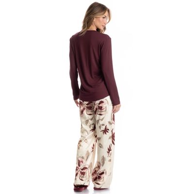 Pijama Longo Flora - Imagem 2 - Mobile