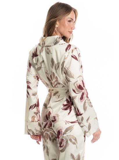 Pijama Feminino Longo Flora - Imagem 4 - Desktop