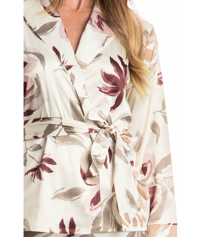 Pijama Feminino Longo Flora - Imagem 5 - Desktop
