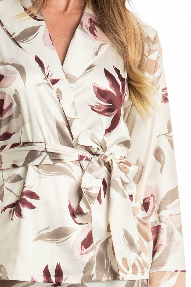 Pijama Feminino Longo Flora - Imagem 5 - Mobile
