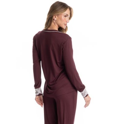 Pijama Feminino Longo Acácia - Imagem 4 - Mobile