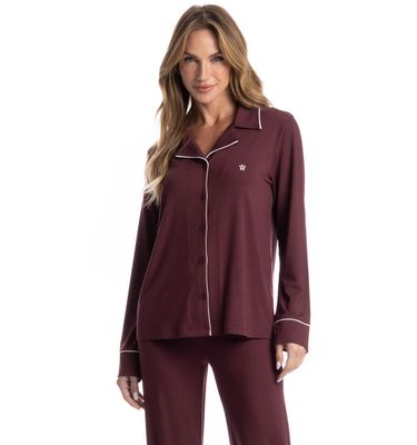 Pijama Feminino Longo Americano Acácia - Imagem 3 - Mobile