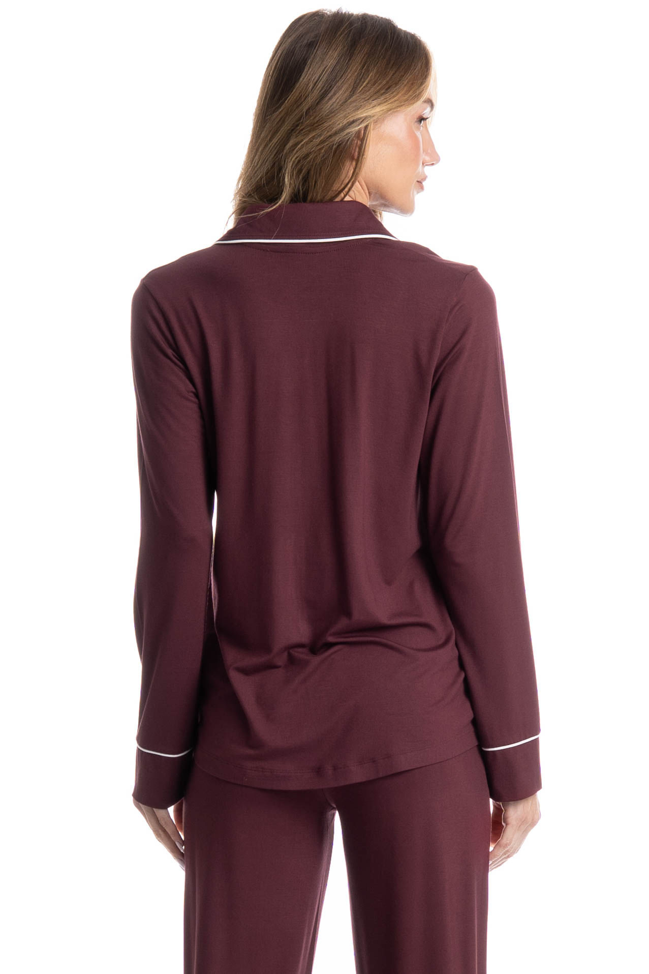 Pijama Feminino Longo Americano Acácia - Imagem 4 - Mobile