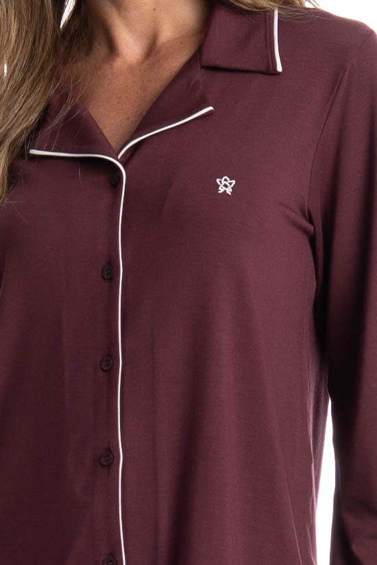 Pijama Feminino Longo Americano Acácia - Imagem 5 - Mobile