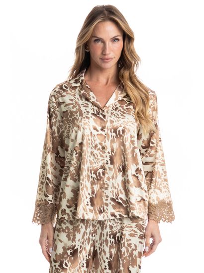 Pijama Feminino Longo Americano Hera - Imagem 3 - Desktop