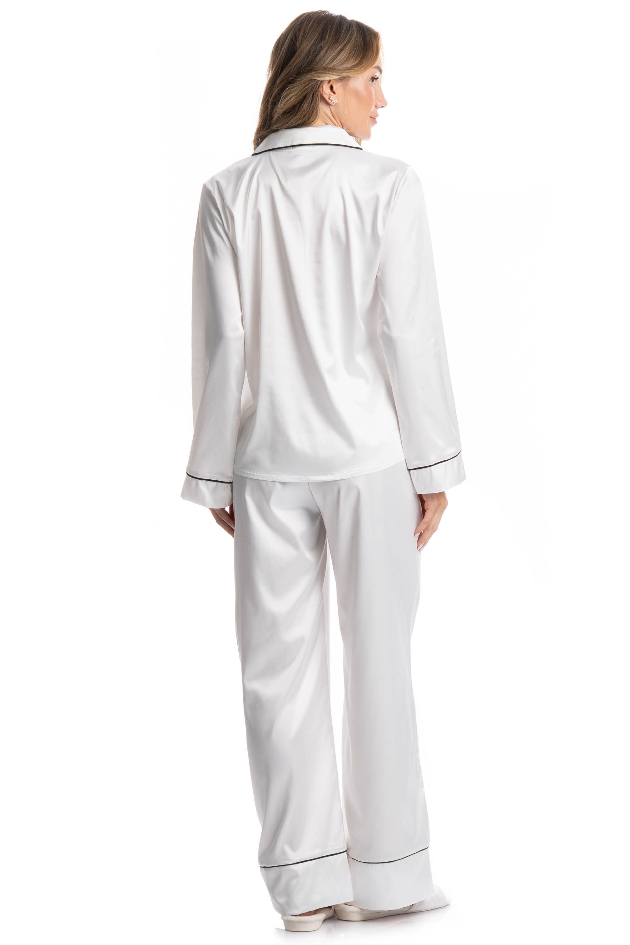 Pijama Longo Americano Chloe Branco - Imagem 2