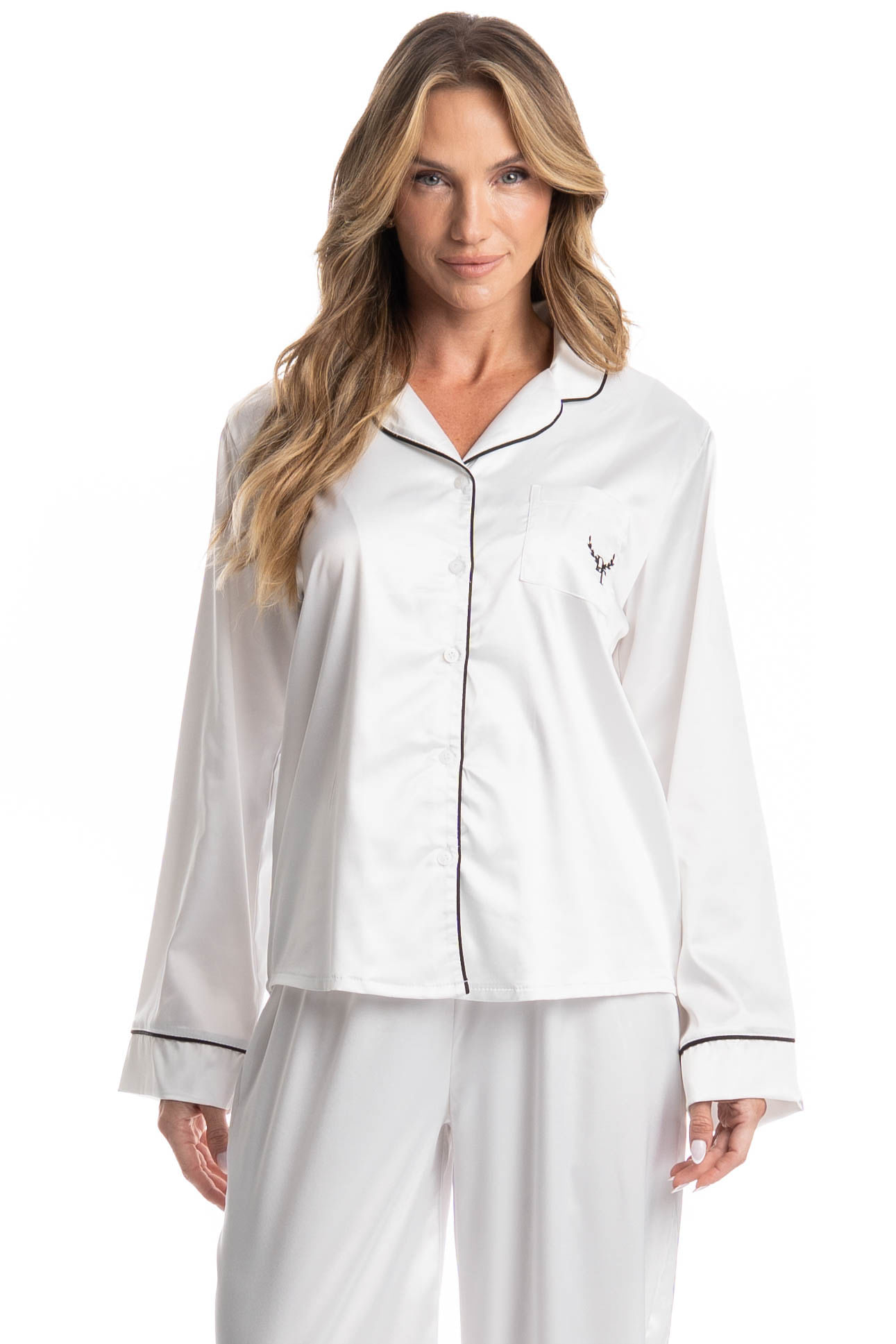 Pijama Longo Americano Chloe - Imagem 3 - Mobile